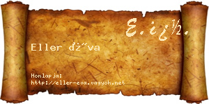 Eller Éva névjegykártya